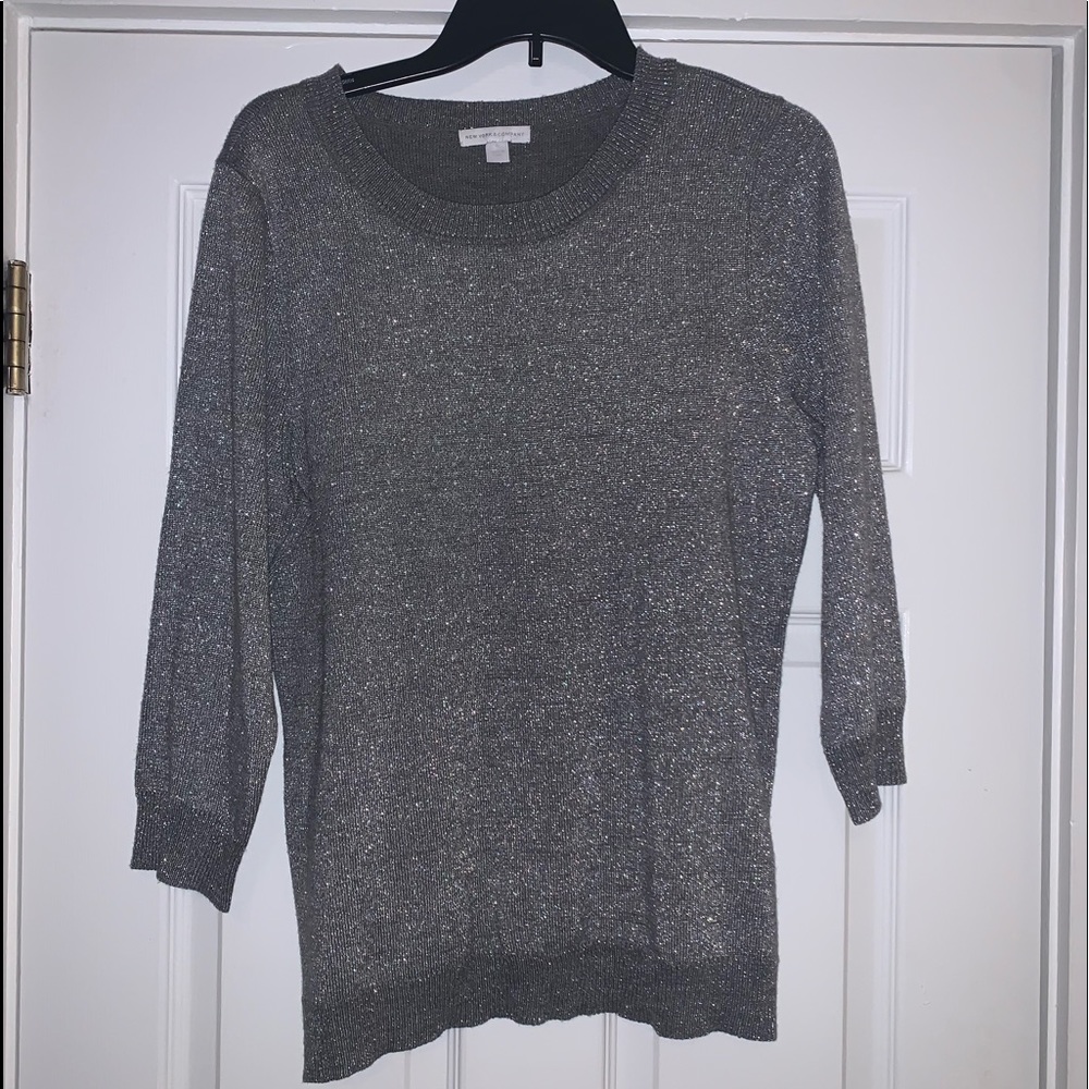Gray sparkly sweater from NY&C